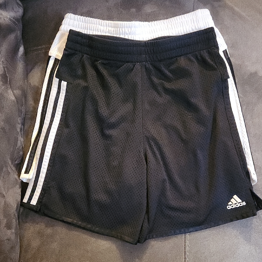 adidas Black and White Athletic Shorts (2 Pairs)